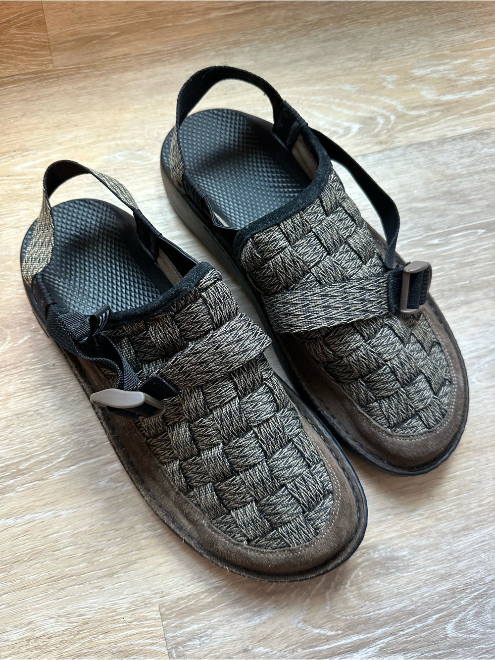 Chaco Men’s Woven Strap Sandals in Brown and Black
